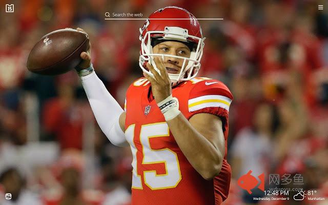 Patrick Mahomes NFL HD Wallpapers New Tab