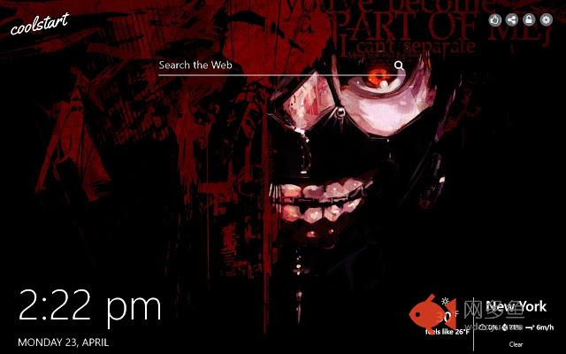 Tokyo Ghoul HD Wallpapers New Tab Anime Theme