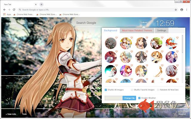 SAO Asuna HD Wallpapers New Tab Themes