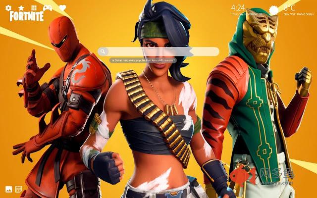 Hybrid Fortnite Skin HD Wallpaper Theme插件截图