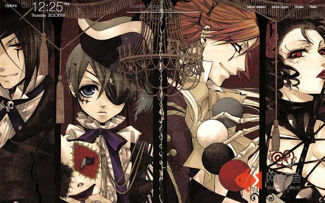 Black Butler Wallpapers FullHD New Tab插件截图