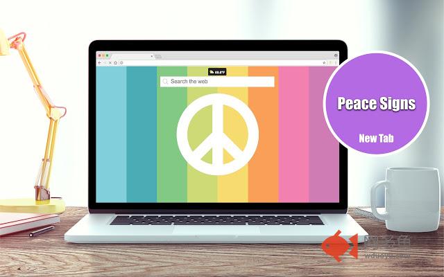 Peace Signs New Tab Theme