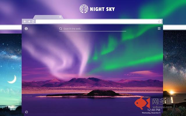 Night Sky HD Wallpaper New Tab Theme