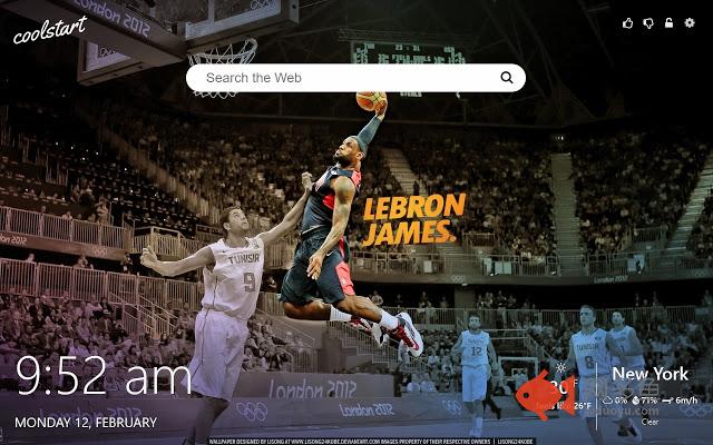 LeBron James HD Wallpapers New Tab Theme