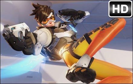 Overwatch Tracer HD Wallpaper New Tab Themes插件截图
