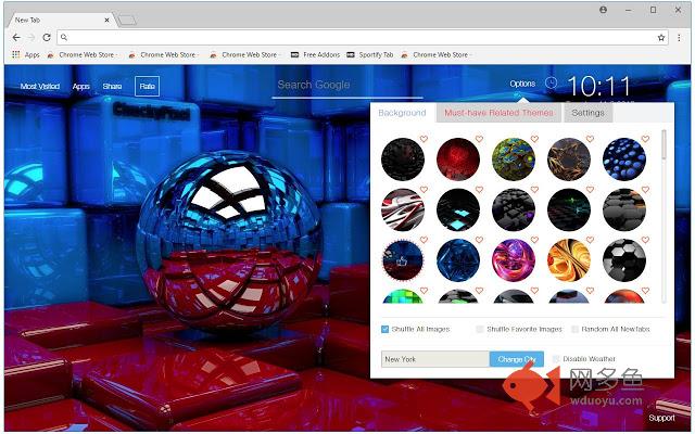 3D Wallpapers HD New Tab Themes