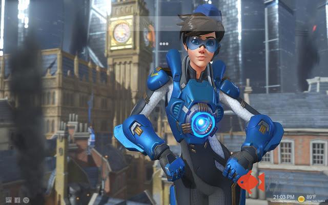Overwatch Tracer HD Tab Backgrounds
