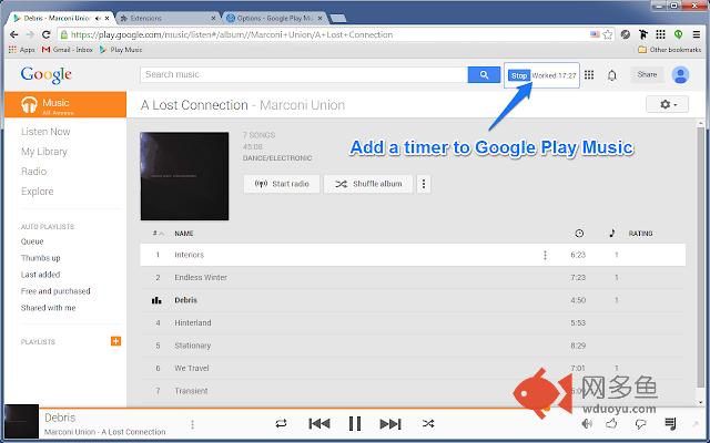 Google Play Music: Work Timer插件截图