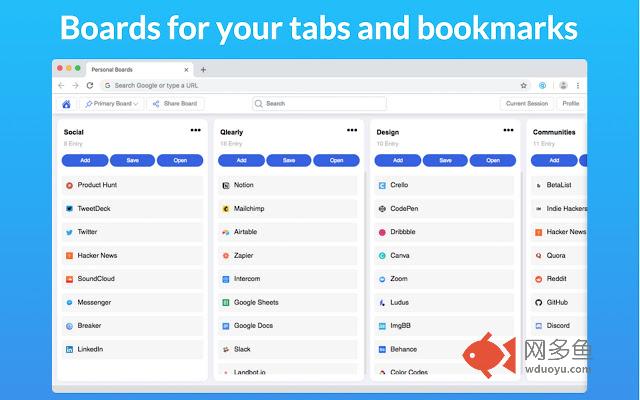 Qlearly - Tab and Bookmark Manager