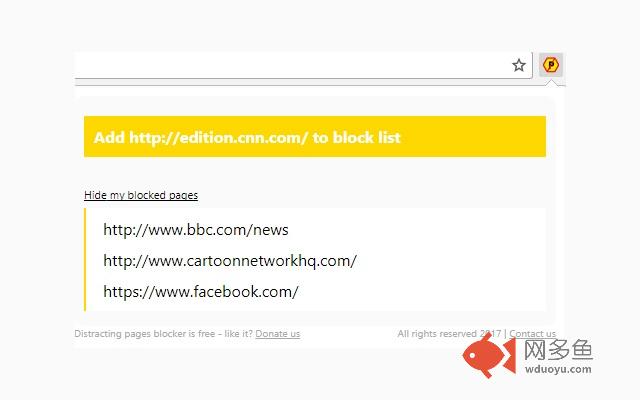 Distracting pages blocker
