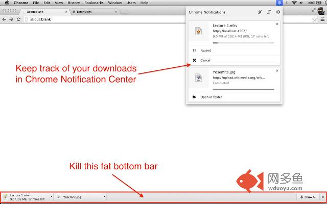 Downloads Notification