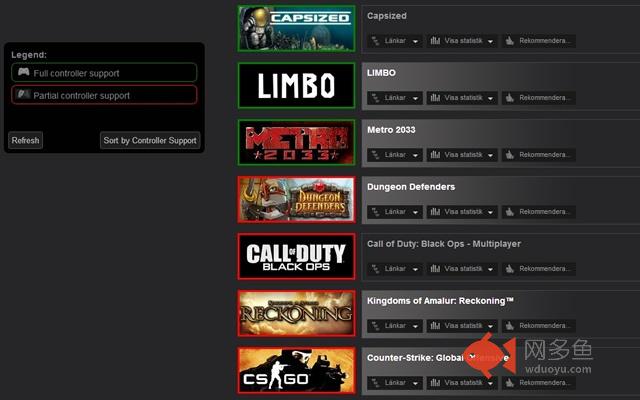 Steampowered.com Controller Support Checker