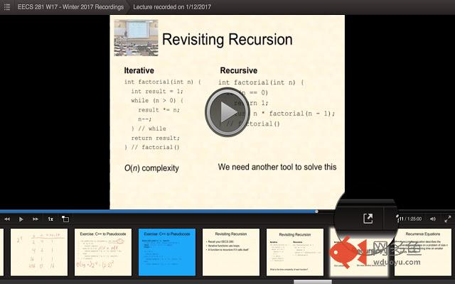 EECS Lecture Downloader插件截图
