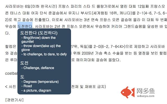 Toktogi: A Korean-English Popup Dictionary