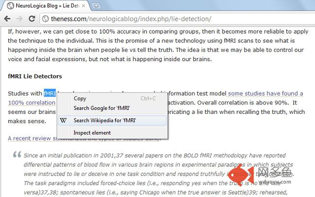 Wikipedia Lookup - Context Menu