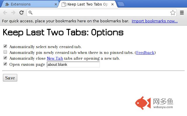 Keep Last Two Tabs