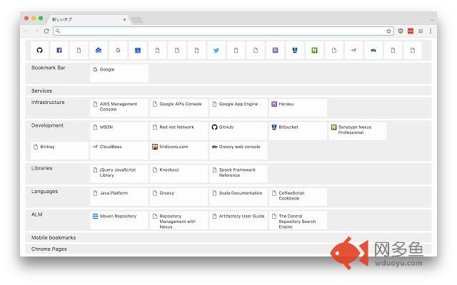 BNTP: Bookmarks in New Tab Page