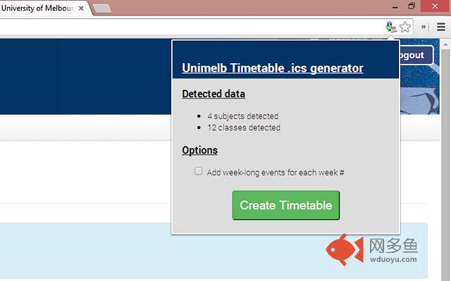 Unimelb Timetable to iCal