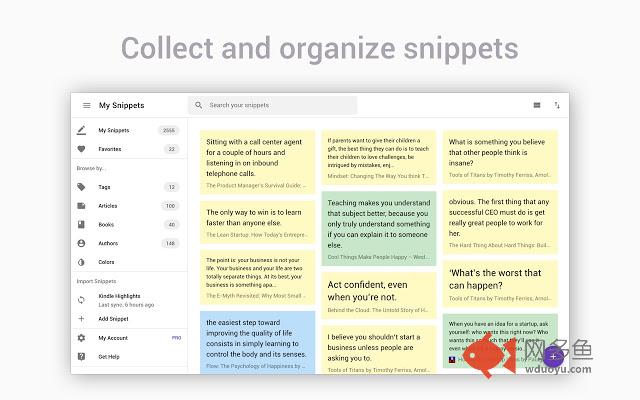 Snippet - Web highlighter / Kindle Import
