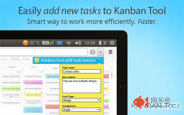 KanbanTool add task button