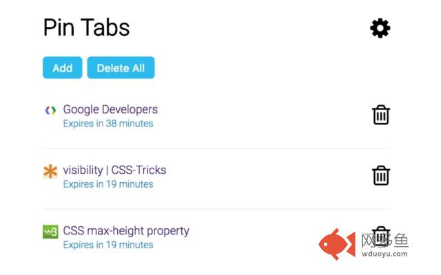 Pin tabs - Tab Manager