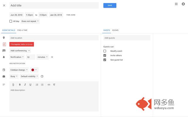 Envoy for Google Calendar