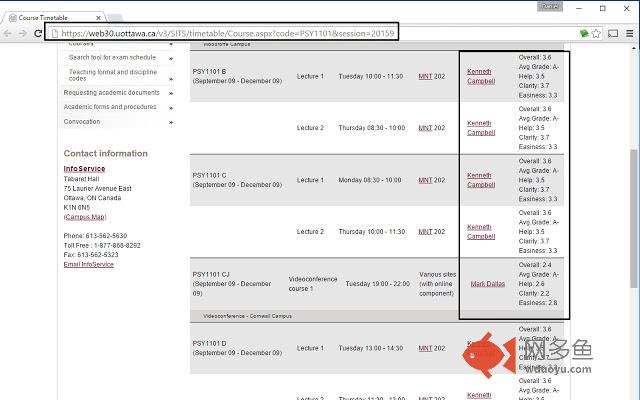 University of Ottawa Rate my Prof