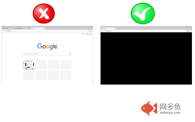 New Tab Blank Black Page