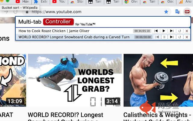 Multi-Tab Controller for YouTube