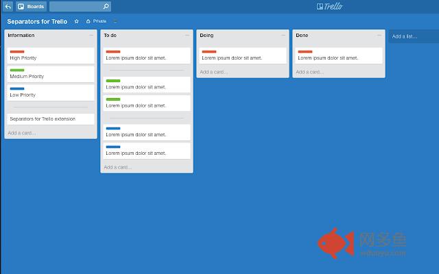 Separators for Trello