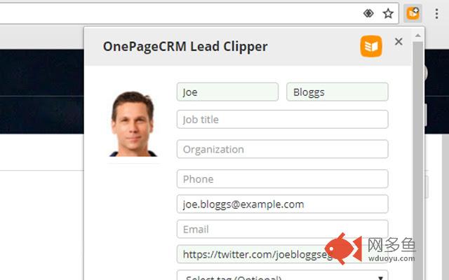 OnePageCRM Chrome Extension