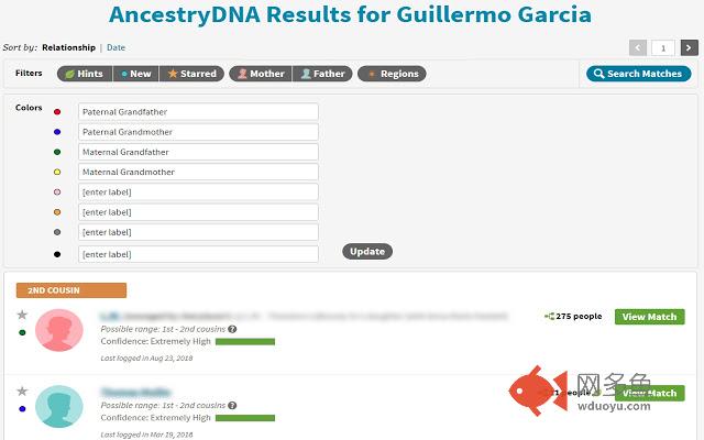 DNA Match Labeling