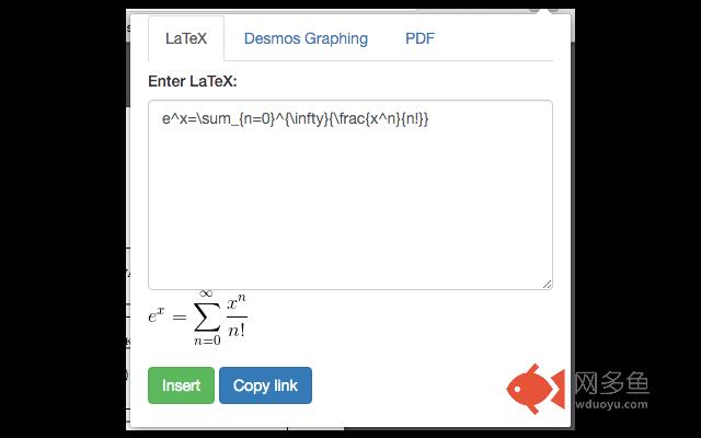 LaTeX, Desmos, and PDF extension