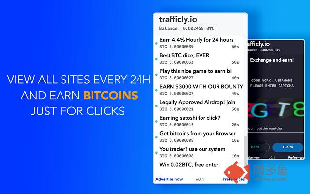 trafficly.io - Get Bitcoins in a second.
