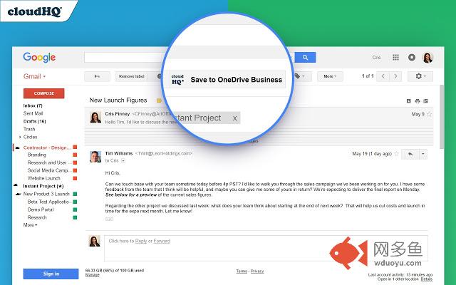 Save emails to OneDrive Business
