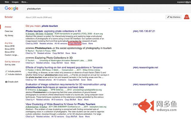 BibTex Quick Copy for Google Scholar