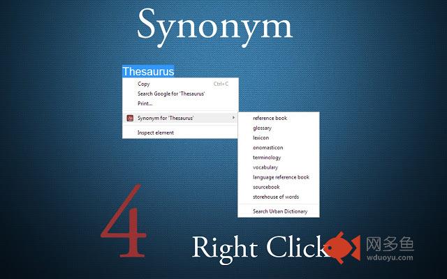 Thesaurus: Synonym 4 Right Click