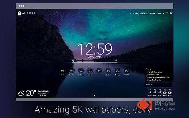 Aurora: New Tab & Bookmark Manager