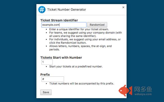 Ticket Number Generator