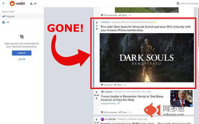 Reddit Promoted AdBlock
