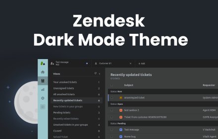 Zendesk Dark Mode Theme插件截图