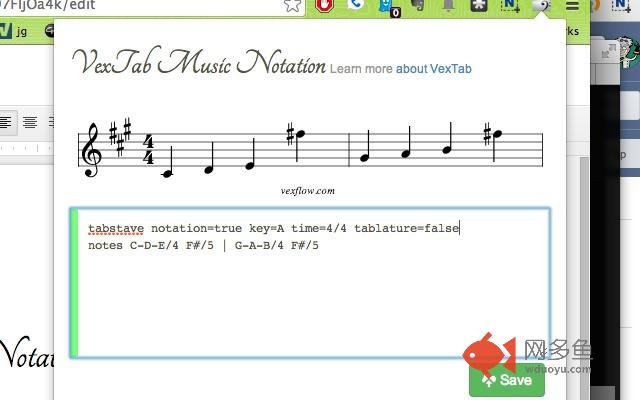 VexTab Music Notation