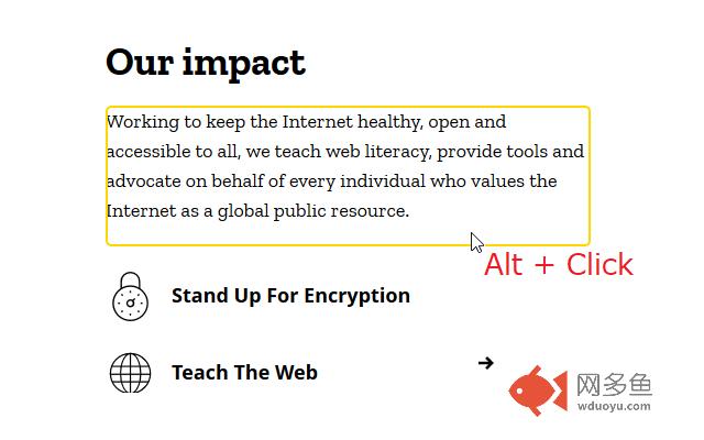 Copy text with Alt-Click