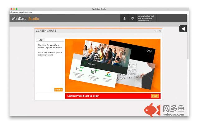 WorkCast Screen Capture