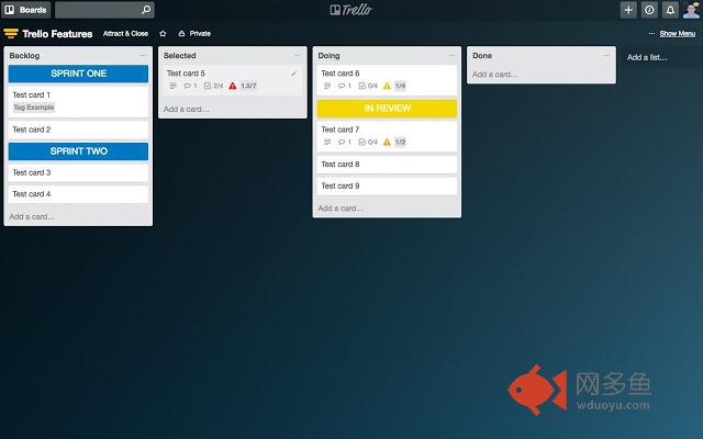 Trello features