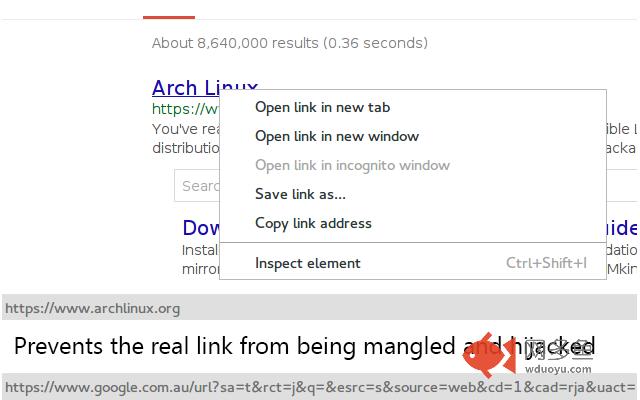 Google link fixer