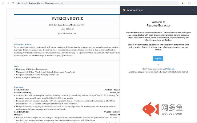 Zoho Recruit's Resume Extractor