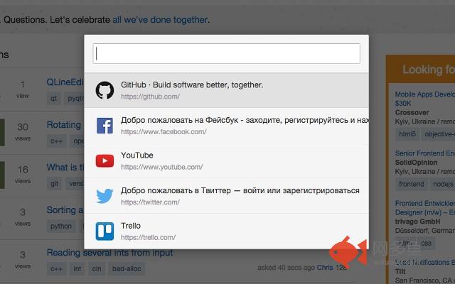Quick Tab Switcher插件截图