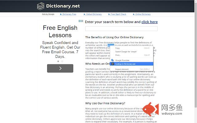 Dictionary.net Extension