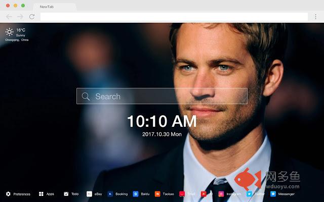 保罗·沃克 高清壁纸 流行明星 新标签页 主题